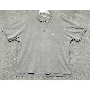 Vintage Brooks Brothers Golden Fleece Polo Shirt Gray L Made‎ in USA 100% Cotton